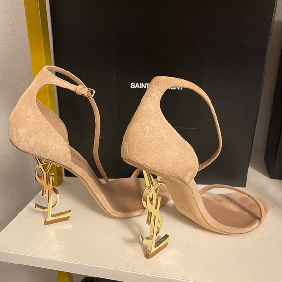 Like New Suede SAINT LAURENT OPYUM Sandal SIZE 40 - Picture 2 of 5